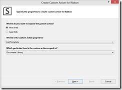 Create Custom Action for Ribbon
